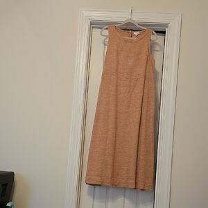 Pure Jill maxi linen rust/white mix dress